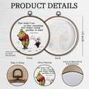 Giosve Cute Bear Pig Nursery Round Wall Art Canvas Framed Poster, Kids Room Decor, Cartoon Bear Pig Hanging Wall Sculptures for Baby Boys Girls Toddler Nursery Room Bedroom Decor, 10x10 Inch Set of 2