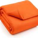 Flutesan Concrete Blanket 6 x 25 ft, 3.6 mm Thick Multipurpose Concrete Curing Blanket Outdoor Winter Insulated Tarps Heavy Duty Waterproof PE Foam for Cement Construction Keep Warm, Orange