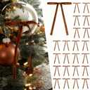 2 x Christmas Decoration, Velvet Christmas Wreath Bows for Christmas Tree Decoration, 30PCS, 5 x 7 Inch (Brown)