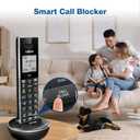 VTech LS6331-2 Expandable Cordless Phone 2 Handsets with DECT 6.0 Desk/Wall Mountable Transmitter, Bluetooth Connect-to-Cell, Full Duplex Handset Speakerphone, Landline Phone with Smart Call Blocker