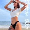 FINETOO 6 Pack Cotton Underwear for Women Cute Low Rise Bikini Panties High Cut Breathable Sexy Hipster Womens Cheeky S-XL