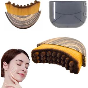 2 x ZWZY Lymphatic Contour Face Brush, Lymphatic Drainage Massager for Face, Chin & Jawline Sculpting, Ergonomically Designed to Fit The Skin Precisely and Relieve Fatigue