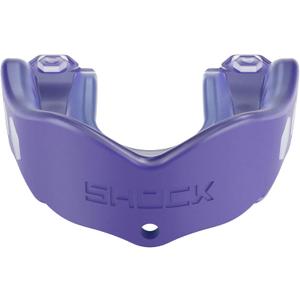 Shock Doctor Mouth Guard Sports, Hockey, Lacrosse, Baseball, Wrestling Moutguard, Gel Max Heavy Duty Protection & Custom Fit, Football Mouth Guard with Strap, Adult & Youth Mouthguard (Purple)