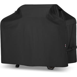 Unicook Grill Cover 55 Inch for Outdoor Grill, Heavy Duty Waterproof BBQ Cover with Side Handles and Air Vents, Weather Resistant, Compatible with Weber Charbroil Nexgrill Kenmore Gas BBQs, Black