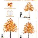 3 Pack 4/5/6FT 300 LED Lighted Maple Tree, Artificial Fall Tree Warm White