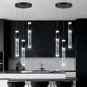 Mini Chandelier for Kitchen Island Modern Crystal Pendant Lighting LED Dining Room Hanging Lights Cylinder Drop Lights Ceiling Lighting Fixture Kitchen Sink Bedroom Bathroom 2700K 6000K