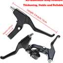 Farbetter Mechanical Bike Disc Brake Kit, Including Front and Rear Caliper, Brakes Cables, Brake Levers, 160mm Rotor, with Cable End Tips Caps, Rotating S-Hook Clips, Disc Rotor Adjuster