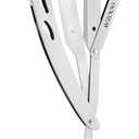 2 x Professional Silver Barber Straight Edge Razor for Men - Premium Single Blade Cutthroat Razor - 10 Replaceable Stainless Steel Blades - Anti Slip Razor Kit - Beard and Face Grooming (Silver)