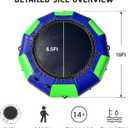 Inflatable Water Trampoline, 10FT Floating Platform for Lakes, Ponds, and Pools with Rope Ladder & Electric Pump for Quick Setup, Great for Kids & Adults