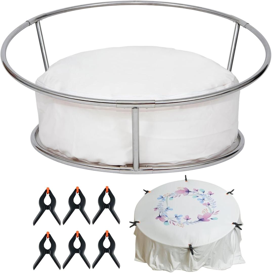 Newborn Photography Props Newborn Posing Table with Beanbag(Unfilled),6 Clips Baby Photoshoot Stand Infant Backdrop Support Stand for Travelling Newborn Photographers/Starter Photo Studio Accessories