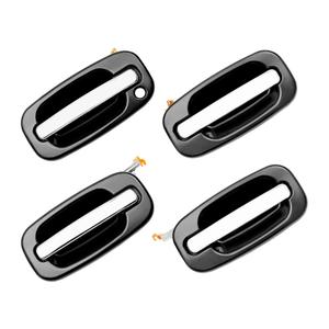 Exterior Door Handles Set, Compatible with 1999-2007 Chevy Silverado Suburban Tahoe Avalanche, GMC Sierra Yukon, Cadillac Escalade, Chrome Lever, Front & Rear & Left & Right Side | 15034985, 15182406