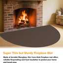 Hearth Rugs for Fireplaces Fire Resistant, 59 x 32 inch Fireproof Fireplace Mat Hearth Rug, Hearth Pads for Wood Stove Fireplace Indoor Outdoor, Protect Floors Carpets from Sparks Embers-Brown, 1mm