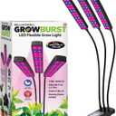 Bell+Howell Growburst 24 Indoor Plant Growing Lamp with 8 Brightness Settings, 3 Light Modes Including Full Spectrum UV Light As Seen On TV (Medium - 3 Heads)