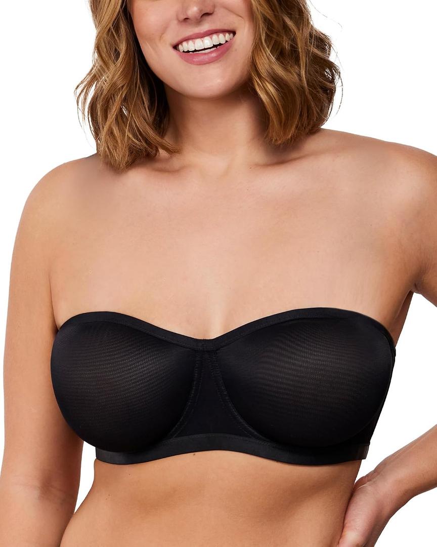 HSIA Strapless Bras for Women, Bella Convertible Minimizer Bra for Large Bust Unlined Underwire Balconette Bras, Size: 38DD