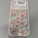 EYZUTAK Flower Case for iPhone 17 Pro Max, Bling Glitter Rhinestone Phone Case with Luxury Sparkly Diamond Edge Shiny Glossy Floral Anti-Scratch Clear TPU Shockproof Bumper Cover for Women-Pink