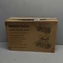 MERRYBOX Dish Drying Rack Space-Saving Dish Racks for Kitchen Counter, Rustproof Drying Rack Kitchen with Large Utensil Holder and Increased Feet, 16.5" D x 11.4" W x 5.65" H, Black