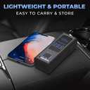 POCKET AIR PRO Tire Inflator Portable Air Compressor by Bullseye Pro for Tires, Balls, Bike with Persta Valve, Auto Shut Off, Inflates in 2 Min, Cordless Rechargeable 6000MAH,150 PSI, SoS Light