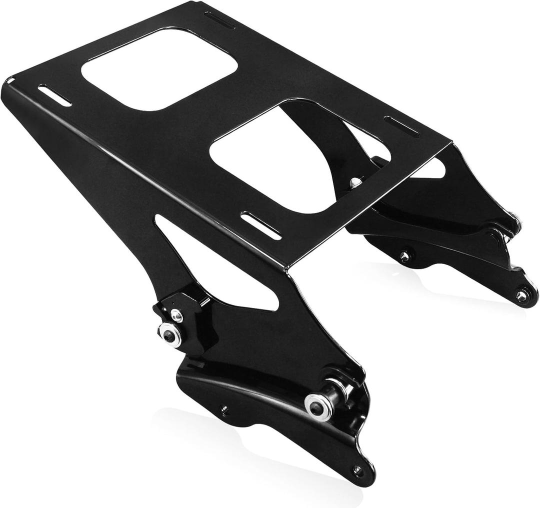 Luggage Rack 4 Point Docking Hardware Kit for Harley Detachable Tour Trunk Kit Two-Up Mounting Rack Compatible with Touring Road King Street Glide Road Glide Electra Glide 2014-2024 (Black)