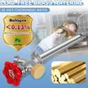 Boltigen 8inch Anti-Siphon Frost Free Proof Sillcock, No Lead Brass Outdoor Faucet Bib with Backflow Preventer, 1/2" Push-to-Fit Connector X 3/4 Inch Hose Bibb Spigot