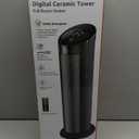 Lasko 22" Oscillating 3-Speed Remote Controlled Ceramic Tower Space Heater, Black, CT22495