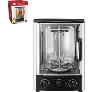 Alpine Cuisine Multi-Function Electric Roaster Oven for Turkey, Shawarma, Baking & Slow Cooking  Includes Bake Rack & Kebab Skewer Set, Precise Temperature Control