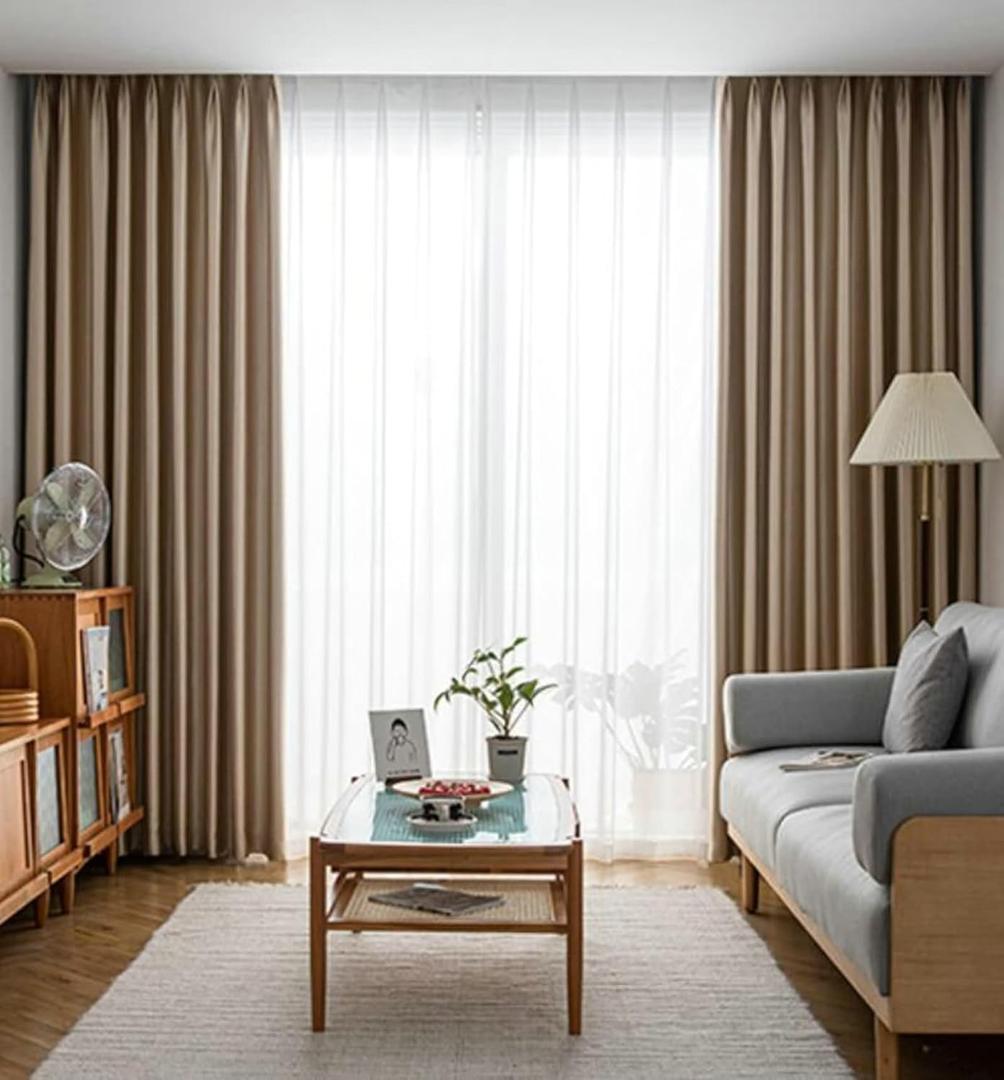 Curtains Beige for Living Room 80x34