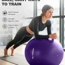 Trideer Exercise Ball for Yoga, Pilates & Fitness – Stability Ball Equipment for Home Gym & Office Chair, Core & Balance Training Accessories, Physical Therapy Equipment, Quick Pump Included, L(23-26ines/58-65cm)