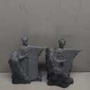 Bookends Height 9.5" Book Ends Decor Merchandise Resin,Gifts for Living Room Bedroom Office Decoration (9.5 inch)