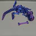 FunisFun 3D Printed Dragon with Articulated Bones for Adult, 3D Printed Dinosaur Fidget Toys Decor for Stress Relief (Blue-Purple, 1P)