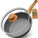 YASHE 11 Inch/4.5 QT Nonstick Deep Frying Pan w/Glass Lid, Dishwasher Safe | Induction Ready, Non-Toxic Saute Pan with Helper Handle Cooking Skillet Pan for All Stovetops PFOA/PFOS Free