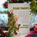 10 x Christmas Card for Cat Dad Owners Lovers, Christmas Card from Cat with Envelope and Seal, Funny Cat Christmas Card, Cat Dad Christmas Gift, Cat Daddy Cards