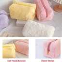 Makeup Bag Small Cosmetic Bags for Purse Women Girls Plush Simple Make Up Pouch