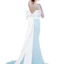 Chuarry Extra Long 67" Satin Bow for Christmas Tree, Detachable Train Removable Sweep Train Waist Sash Belt for Dress(White, Satin Style)