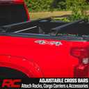 Rough Country Adjustable T-Slot Crossbars for Pickup Truck Beds Fits 57.25"65.25" Tracks, 3.25" Tall Cargo Rails, Universal T-Slot Mounting for Racks & Accessories