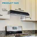 30" Under Cabinet Range Hood, Convertible Ducted/Ductless, 550 CFM Strong Airflow, 3-Speed Touch Control, 2 LED Lights, 6-Layer Stainless Steel Filters, Black