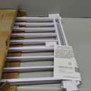 Baby Gate for Stairs & Doorways - Fits Openings 26 to 43 Inches Wide (Must Drill to Install) | 29" Extra Tall with No Bottom Bar | One-Handed Auto-Close Walk-Thru Gate for Kids & Pets, White