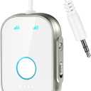 Bluetooth Transmitter Receiver, 2-in1 Bluetooth Adapter for Airplane, 5.3 Transmitter for TVs, Gym Equipment, Cars,Use with 3.5mm Jack and RCA Cable (white)