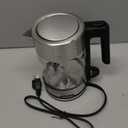 Amazon Basics Electric Kettle with Glass Carafe for Tea and Coffee, Fast Boiling, Auto Shut-Off, Boil-Dry Protection, Temperature Control, Removable Filter, 1 Liter, 1500W, BPA-Free