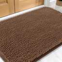 OLANLY Dog Door Mat for Muddy Paws 59x32, Absorbs Moisture and Dirt, Absorbent Non-Slip Washable Doormat, Quick Dry Chenille Mud Mat for Dogs, Entry Indoor Entryway Carpet for Inside Floor, Mocha