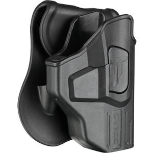 CYTAC OWB Holster for Glock 42 - Index Finger Released | Adjustable Cant | Autolock | Outside Waist Band Carry | Silicone Pad Paddle | Matte Finish -Right Handed