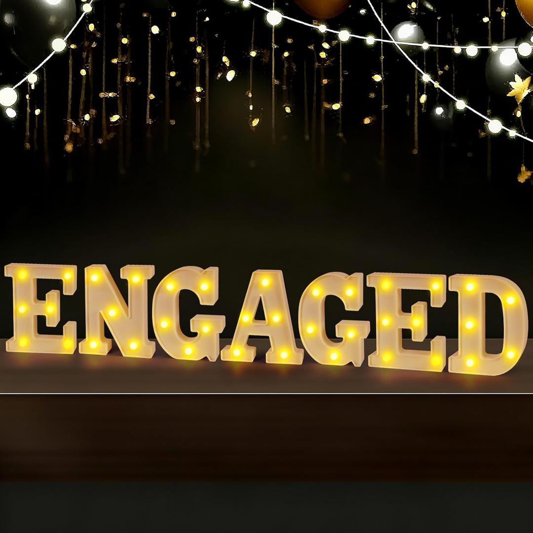 Engagement Party Decorations Wedding Decorations, 7Pcs Engagements Party Decor Engaged Decoration, Proposal Decor for Outdoor Engagement Decoration