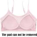 Blulu 3/6 Pieces Mini Camisole Bra Wireless Padded Bra Sport Cami Bralette with Adjustable Straps for Women Girls (Black, M)