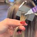 UV Lamp Hair Extension Tool Kit Invisible Hair Extensions UV Lamp 30g UV Hair Glue with 30ml Glue Remover Plastic Eyebrow Comb for UV Hair Set Eyelashes Extensions