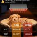 300W Dual-Mode Heat Lamp for Chickens - Long-Lasting Chicken Coop Heater & Chick Brooder Kit Companion, Safe Design with 7.87ft Cord for Poultry, Ducks, and Other Livestock