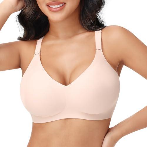 PoseFree Jelly Wireless Bra for Women - Comfortable Seamless Full Support & Soft Padded Daily Wear Bras for Older Women, size 2XL PoseFree Jelly Wireless Bra for Women - Comfortable Seamless Full Support & Soft Padded Daily Wear Bras for Older Women, size 2XL