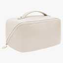 Travel Makeup Bag, Large Capacity Cosmetic Bags for Women, Waterproof Portable Toiletry Bag with Multiple Compartments for Organizer