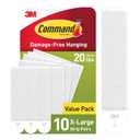 Command 2 lb X-Large Picture Hanging Strips, 1 Pairs White Command Strips Heavy Duty Picture Hanger
