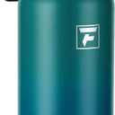 Fanhaw 20 Oz Insulated Stainless Steel Water Bottle with Chug Lid Wide Mouth, Leak-Proof, BPA-Free Ideal for Kids, Adults, Sports, Gym, and Outdoor Use (Green Blue)