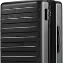 NINETYGO Carry On Luggage 22x14x9 Airline Approved, 20 Inch Luggage with Smooth Spinner Wheels, Expandable, Hard Shell PC Suitcase, Lightweight Travel Luggage, TSA Approved (Black, Rhine Max1.0)