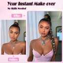 Long Braid Ponytail Extension with Hair Tie DIY Wrap Around Synthetic Hairpiece Natural Soft Fluffy Style for Womens Daily Wear 34 Inches Mixed brown dark blonde
